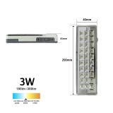Lámpara de Emergencia 30 LED SMD 3W