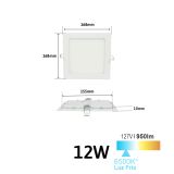 Plafón Downlight Led Slim para empotrar