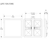 Plafón LED cuadrado Spot ajustable