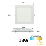 Plafón Downlight Led Slim para empotrar