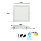 Plafón Downlight Led Slim para empotrar