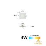 Plafón Downlight Led Slim para empotrar