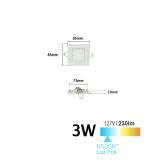 Plafón Downlight Led Slim para empotrar