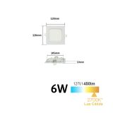 Plafón Downlight Led Slim para empotrar