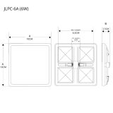 Plafón LED cuadrado Spot ajustable
