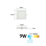 Plafón Downlight Led Slim para empotrar