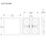Plafón LED cuadrado Spot ajustable