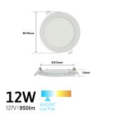 Plafón Downlight Led Slim Empotrable