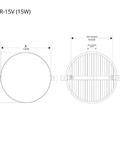 Panel LED redondo sin marco