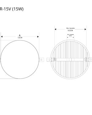 Panel LED redondo sin marco