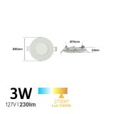 Plafón Downlight Led Slim Empotrable