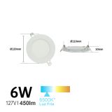 Plafón Downlight Led Slim Empotrable