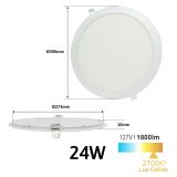 Plafón Downlight Led Slim Empotrable