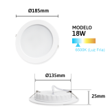 Plafon Redondo Led para Empotrar
