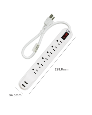 Multicontacto 6 entradas/ 2 USB-JMC-03