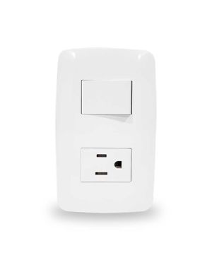 Placa con interruptor y 1 contacto