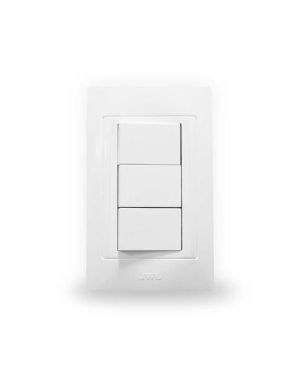 Placa con 3 Interruptores Sencillos