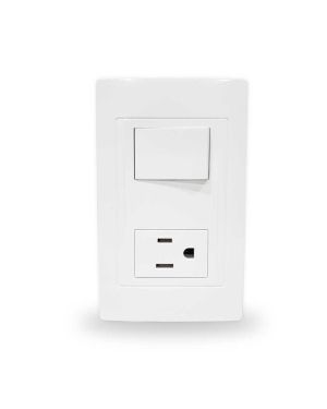 Placa con interruptor escalera y contacto