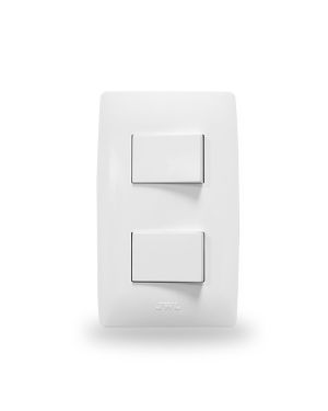 Placa con 2 Interruptores Sencillos