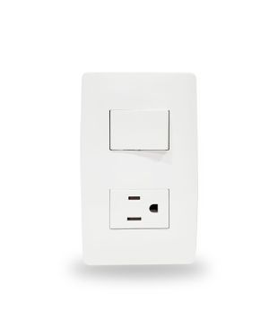 Placa con interruptor y 1 contacto