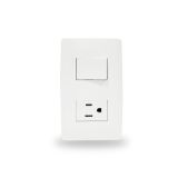 Placa con interruptor y 1 contacto
