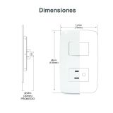 Placa con boton Timbre