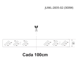 Manguera LED 3 leds Líneas 50M
