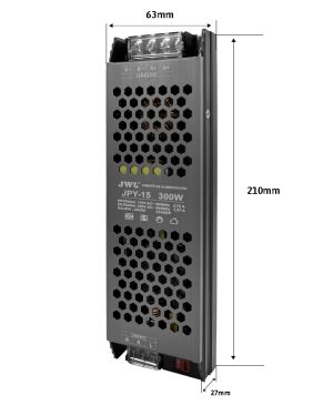 Adaptador tira LED capacidad 300w (Para perfiles)