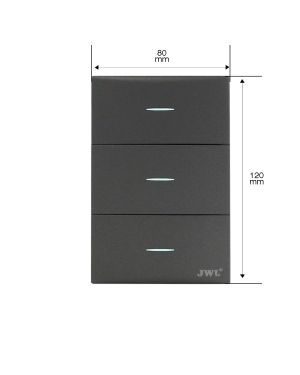 PLACA CON 3 INTERRUPTORES SENCILLOS (JTL-G7709)