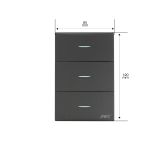 PLACA CON 3 INTERRUPTORES SENCILLOS (JTL-G7709)