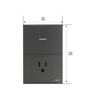 PLACA CON INTERRUPTOR SENCILLO Y UN TOMA CORRIENTE (JTL-G7744)