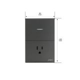 PLACA CON INTERRUPTOR SENCILLO Y UN TOMA CORRIENTE (JTL-G7744)