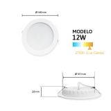 Plafon Redondo Led para Empotrar