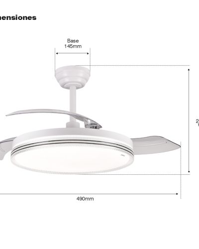 Ventilador de Techo con aspac retráctiles