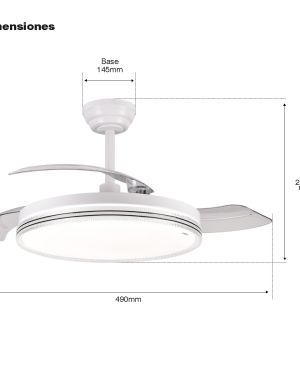 Ventilador de Techo con aspac retráctiles