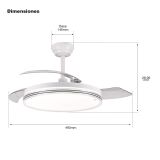 Ventilador de Techo con aspac retráctiles