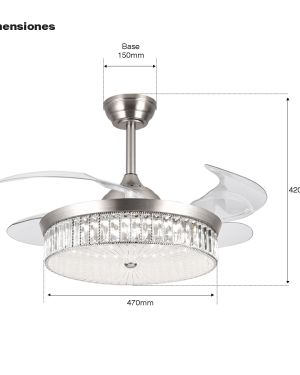 Ventilador de Techo con aspas retráctiles