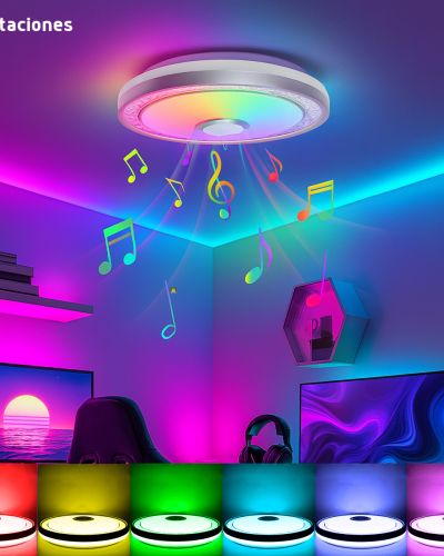 Luminario inteligente con bocina integrada