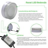 Panel LED Sobreponer Redondo