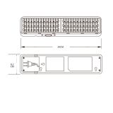 Lámpara de Emergencia rectangular 3W