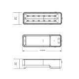 Lámpara de Emergencia rectangular