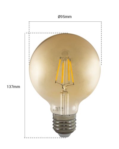Foco LED G95 JLA6-4 (VINTAGE) Luz Cálida