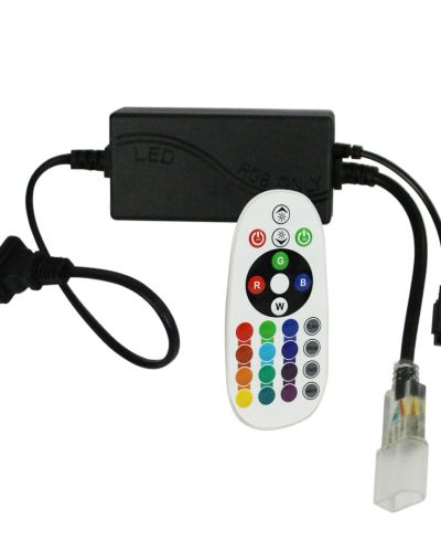 Adaptador con Control Manguera Neón RGB 50mts