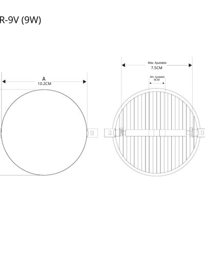 Panel LED Redondo sin marco