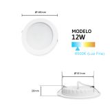Plafon Redondo Led para Empotrar
