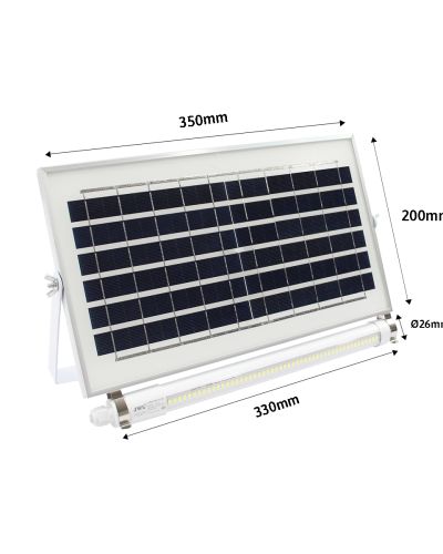 Tubo LED con panel solar
