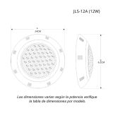 LUMINARIO DE LED SUMERGIBLE ESTILO A 12W LUZ BLANCA