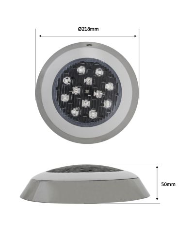 LUMINARIO DE LED SUMERGIBLE ESTILO A 12W LUZ BLANCA