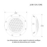 LUMINARIO DE LED SUMERGIBLE ESTILO A 12W RGB (MULTICOLOR)