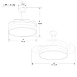 Ventilador de Techo Negro Aspas Invisibles